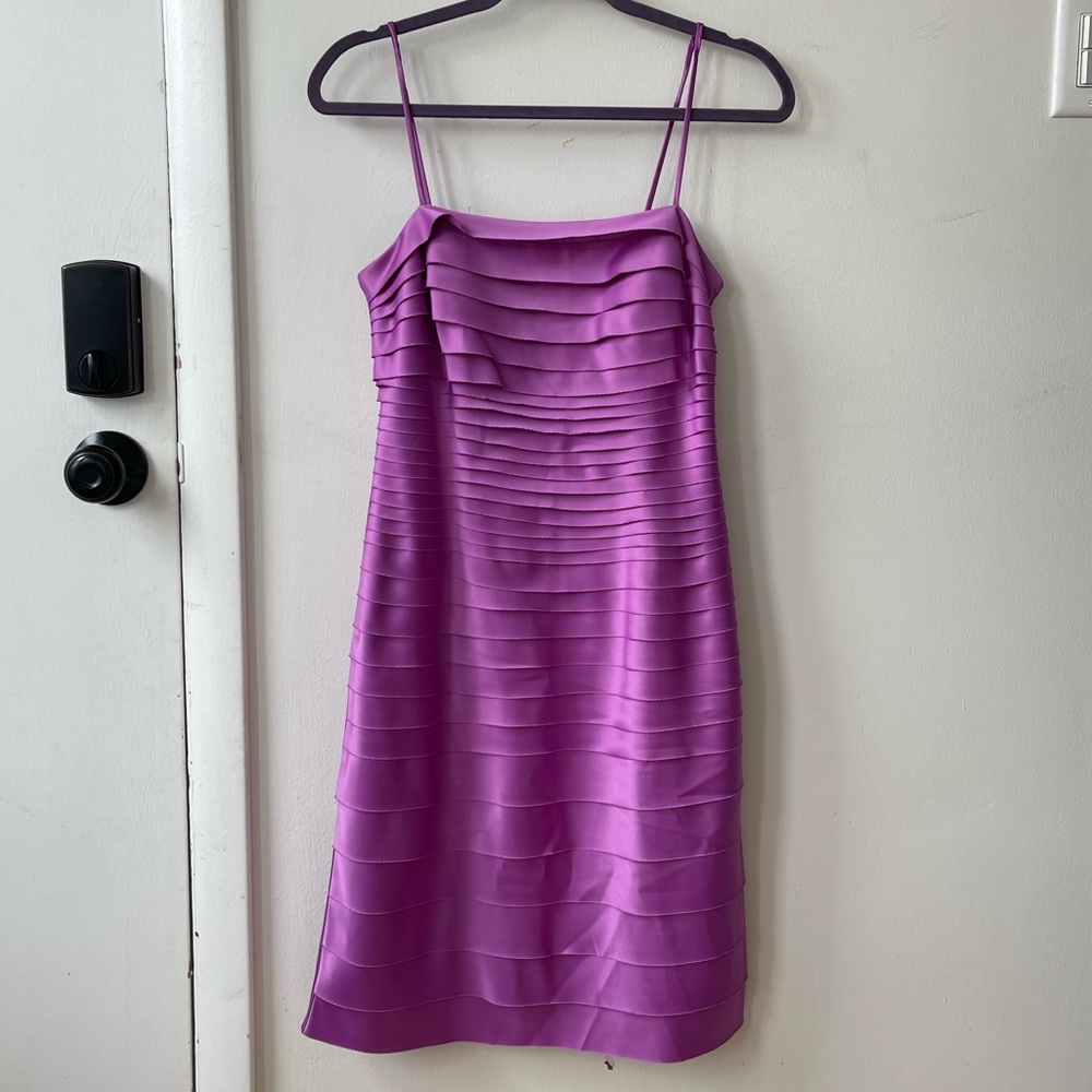 Js Collections Pink/Purple Tiered Cocktail Dress